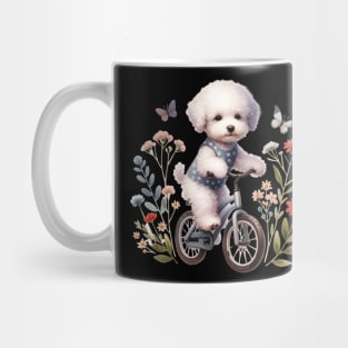 Cute Bedlington Terrier Biking Mug